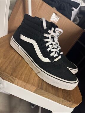Vans Black & White High-Top Skate Sneakers